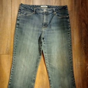 Chico's Platinum Boot Cut jeans Size women's 2.0 =12 medium washed jeans